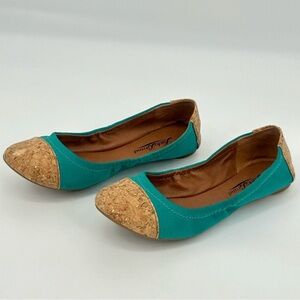 Lucky Brand Women's Teal and Cork Flats